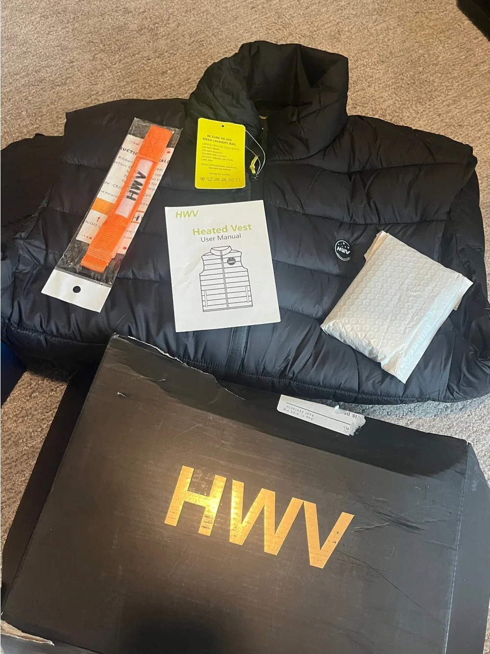 HWV Heated Vest unisex Rechargeable With 10000mAh Battery. 2244/C-5